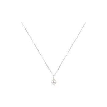 Silver Trim Faux Pearl Necklaces Women's
