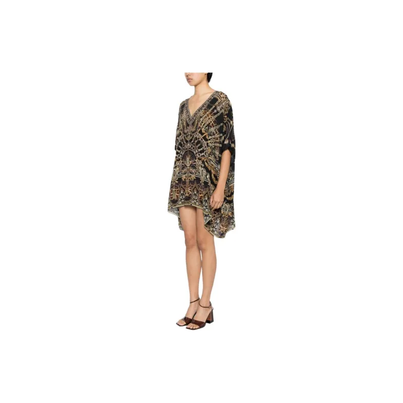Camilla Graphic-print Kaftan Dress-3