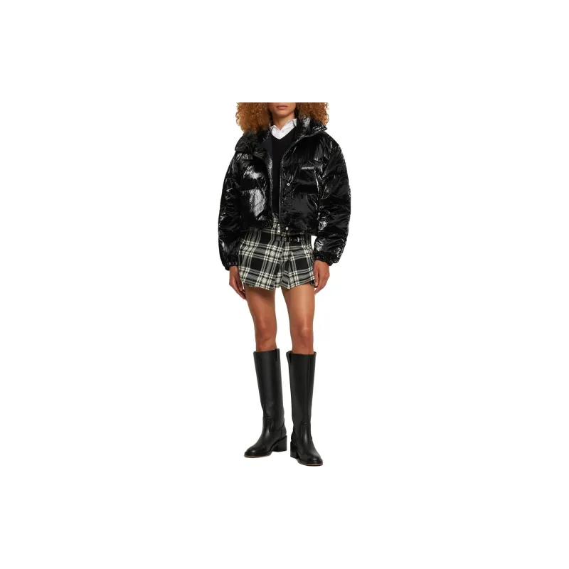 ISABEL MARANT ETOILE Logo Patch Funnel Neck Padded Jacket-2