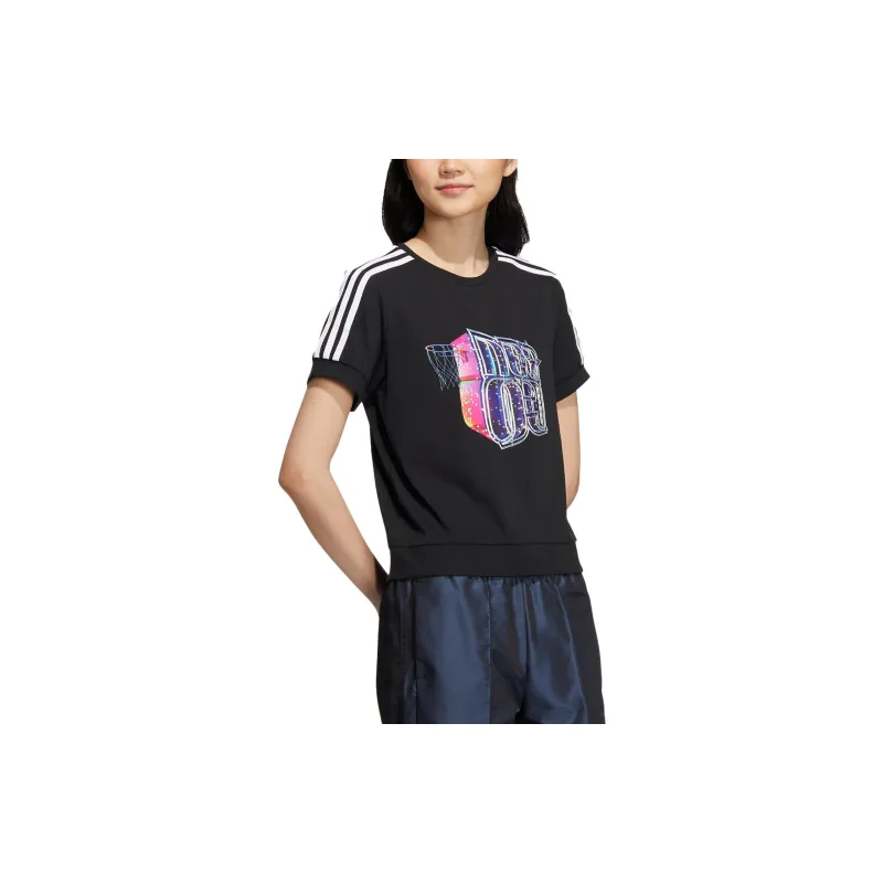 Adidas Regular T Shirt Women's Black-2