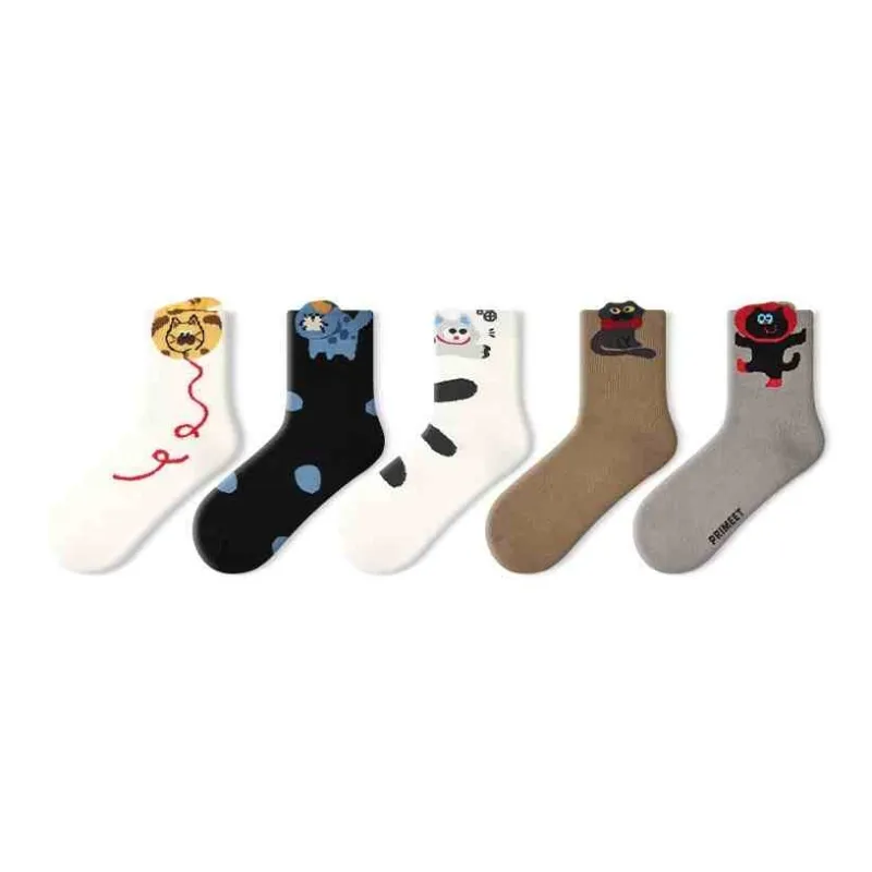 Primeet Mid Calf Socks Women's 5 Pack-1