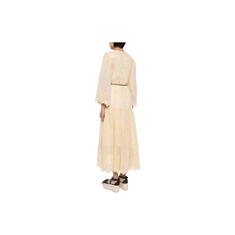 Zimmermann SS24 Long-Sleeved Dresses Women's Sandy Beige-2