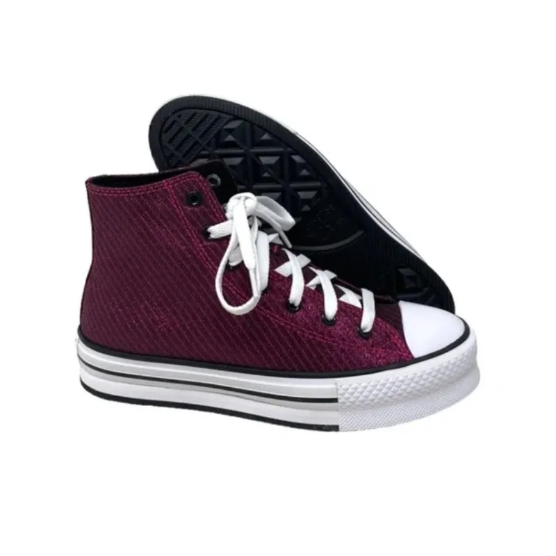 Converse Chuck Taylor All Star   Platform Lift High GS 'Sparkle - Prime Pink'-5