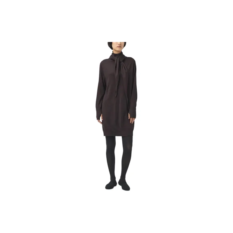 UNIQLO U Collection Long-Sleeved Dresses Women's Dark Umber-3