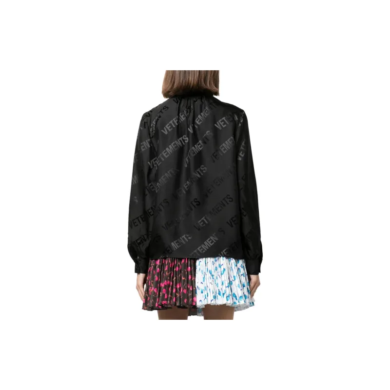 Vetements All Over Monogram Scarf Blouse-2