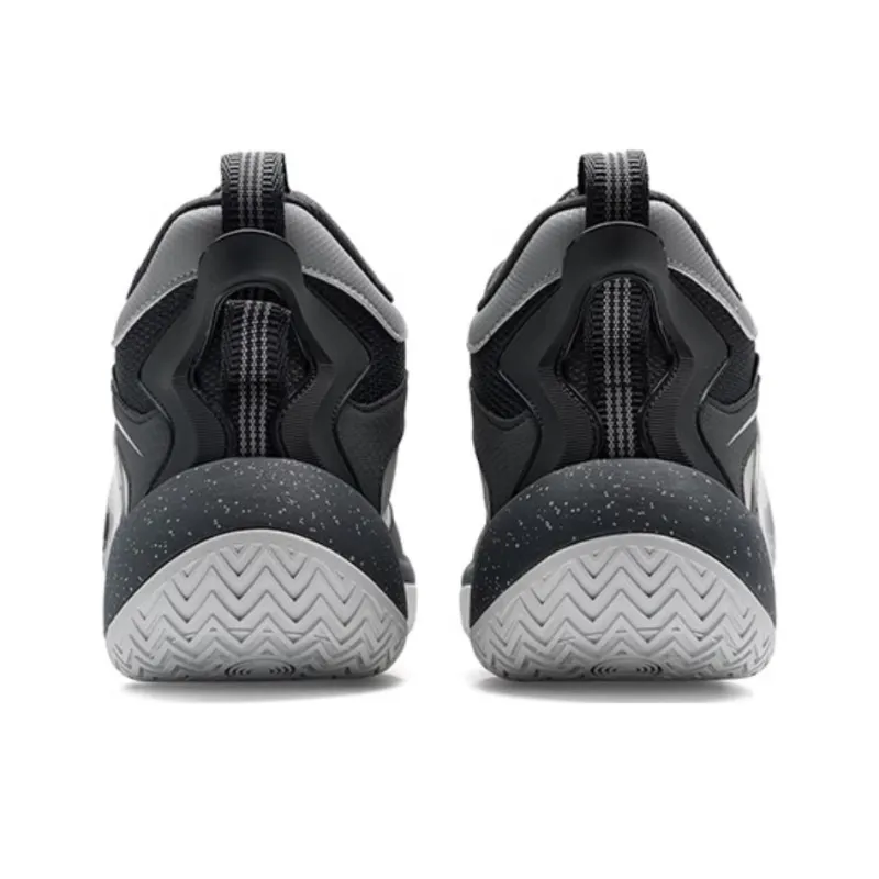 XTEP Cushioned Slip Resistant High Top Basketball Shoes Men's Gray Black-3