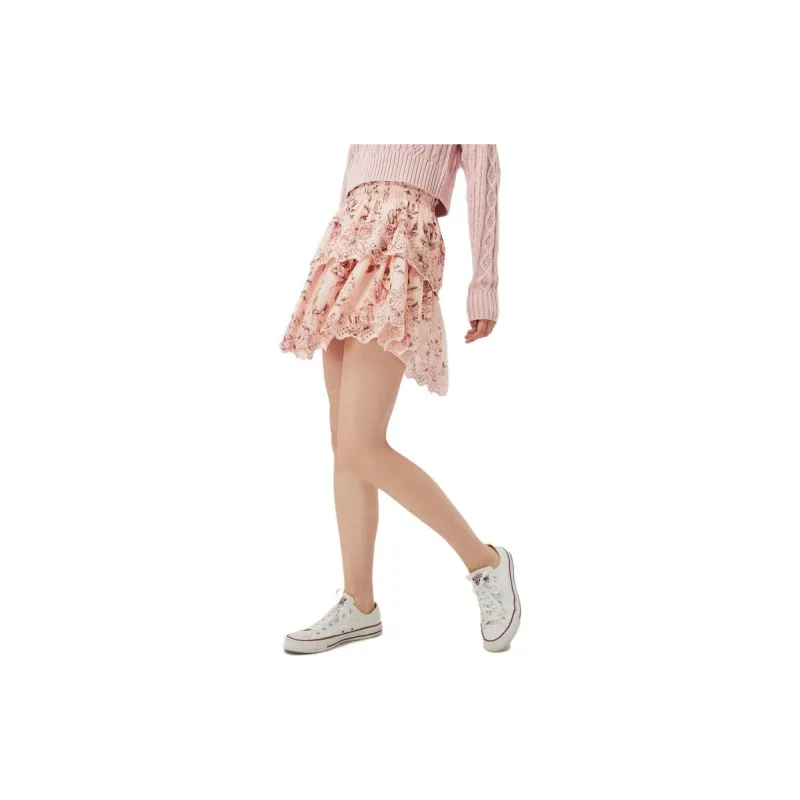 GAP X LoveShackFancy Floral Flippy Skirt Pink Multi Floral-1