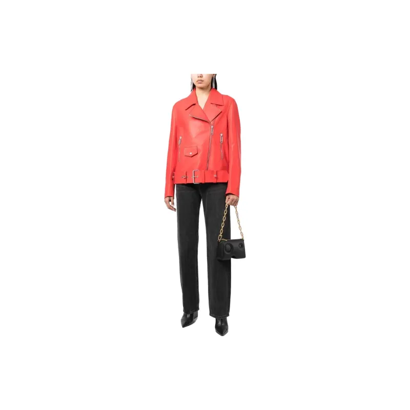 OFF WHITE Leather Biker Jacket-3