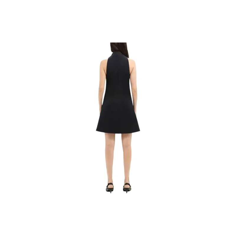 Courrèges Sleeveless Twill A Line Dress 'Black'-3