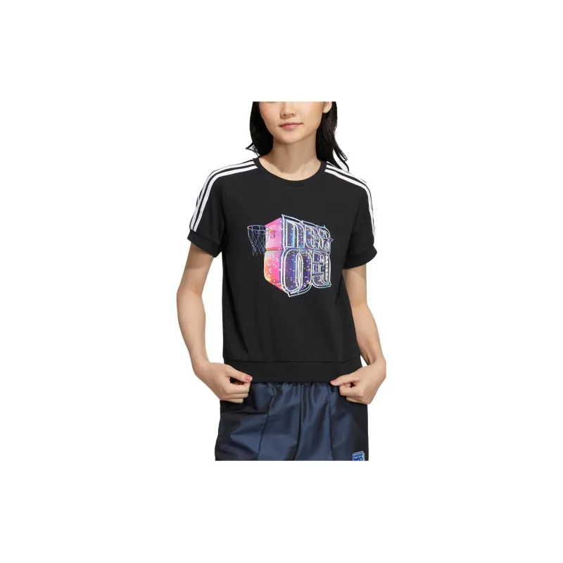 Adidas Regular T Shirt Women's Black-1