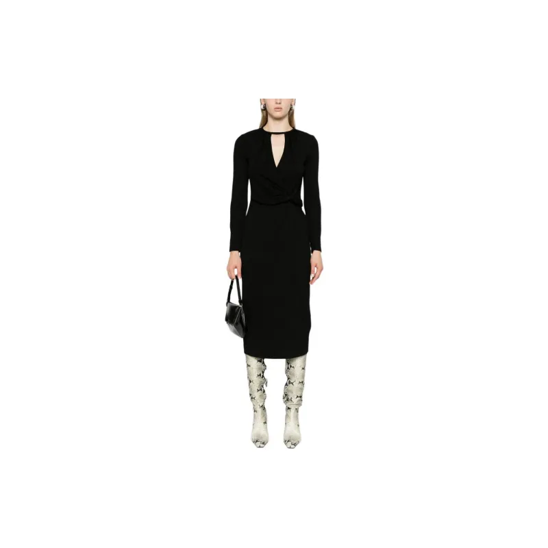 GIORGIO ARMANI Asv Viscose blend Midi Dress-1