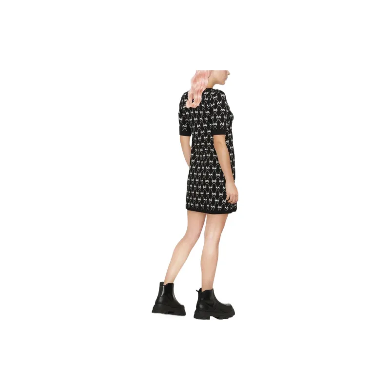 PINKO Short Sleeved Dress Women's Black-3