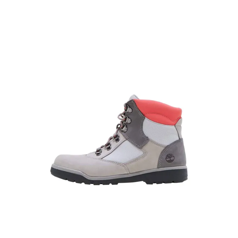 Timberland Cushioning, Wear Resistant High Top Kids' Outdoor Shoes Gray Pink Kids'-0