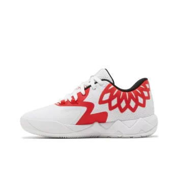 Puma LaMelo Ball MB.01 Lo Team Color White High Risk Red GS