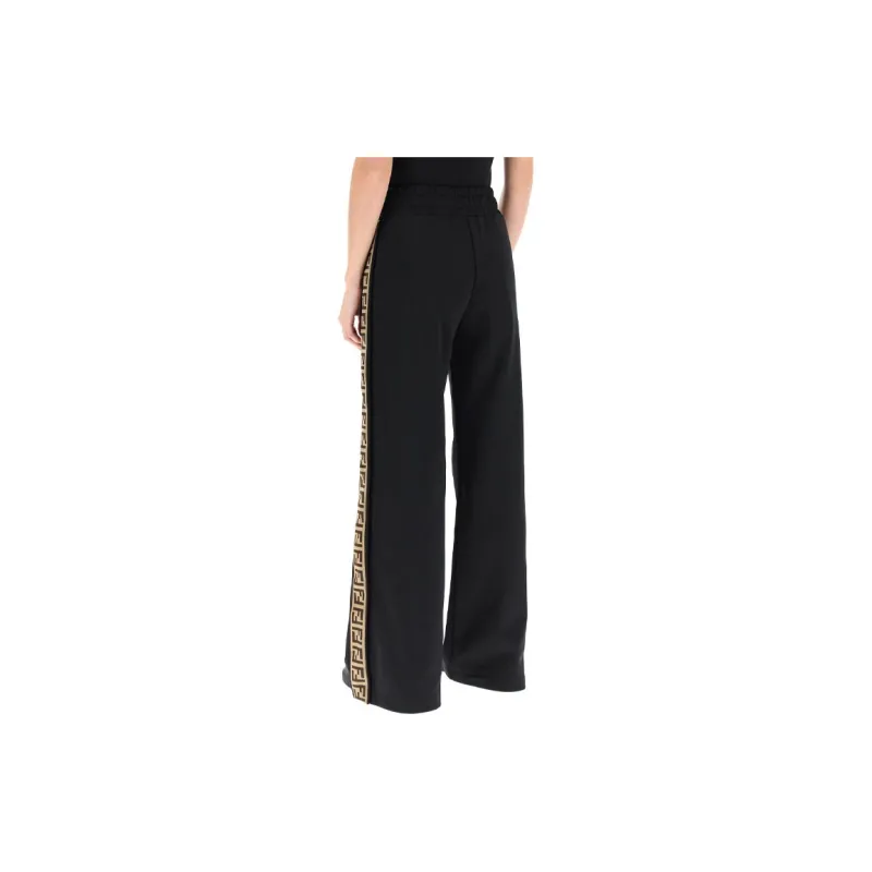 FENDI Knitted Sweatpants Women's Black-2