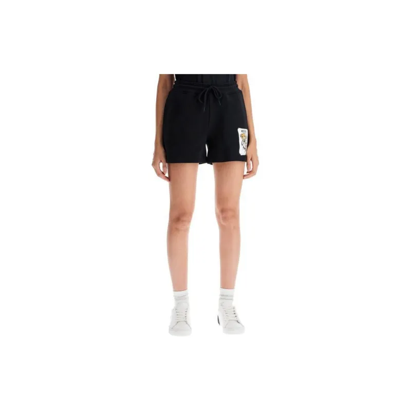 MOSCHINO Teddy Printed Drawstring Track Shorts-1