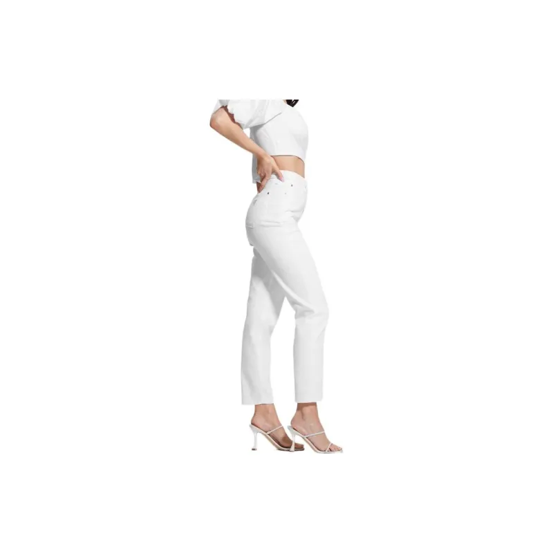 GUESS Mom Jeans Jeans Women's White-2