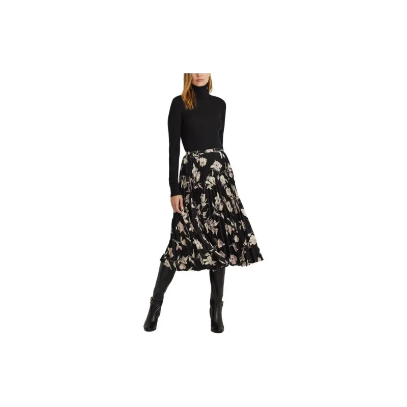 Polo Ralph Lauren SS24 Casual Long Skirt Women's Black-1