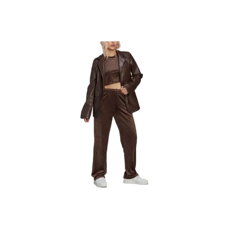 Adidas Originals Casual Pants Women's Dark Brown-1