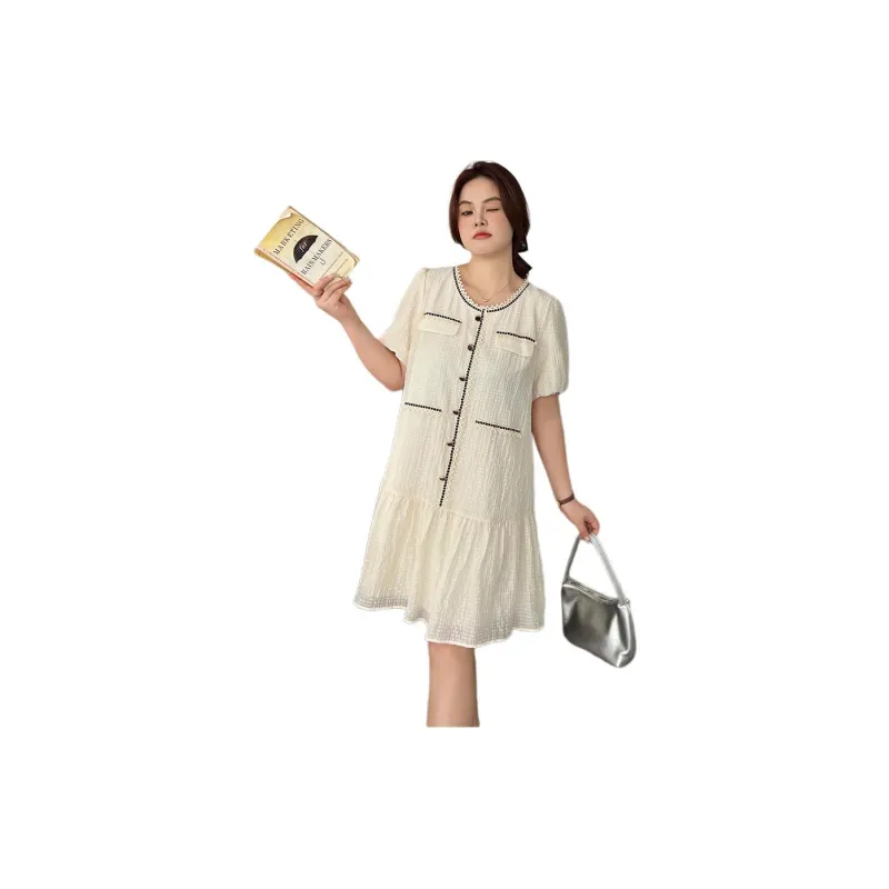 DAMABAIFENBAI Short Sleeved Dress Women's-3