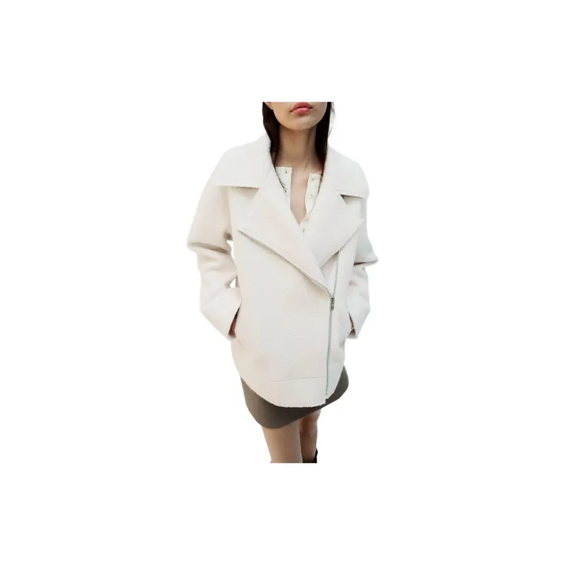 ZARA Jackets Coats Women's White-2