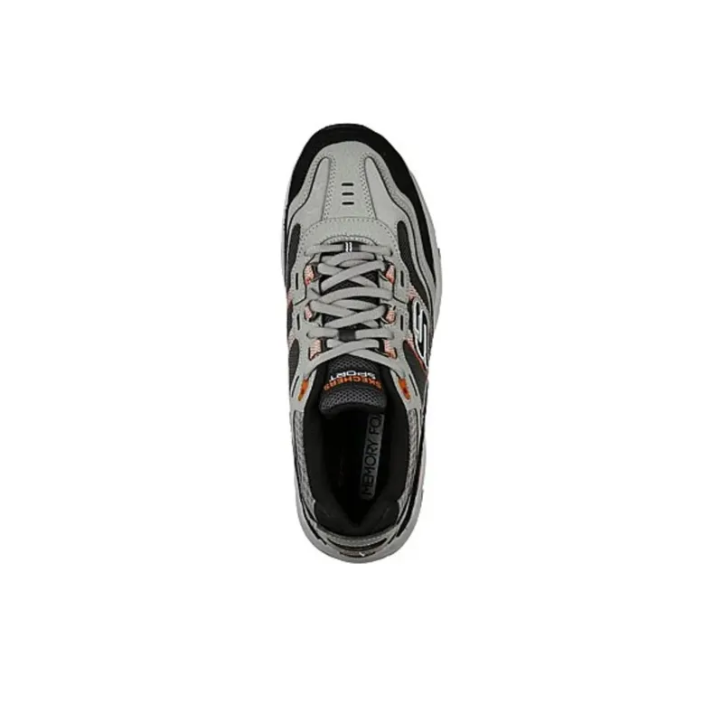 Skechers OUTDOOR MENS Anti Slip Wear Resistant Low Top Outdoor Shoes Men's Gray Orange-3