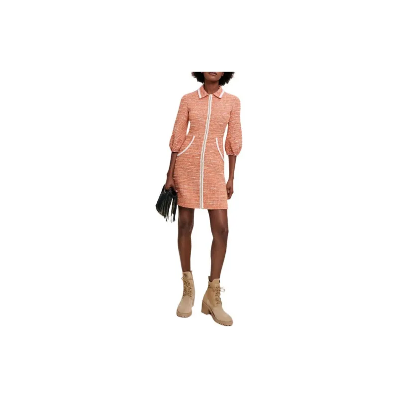 Maje Long-Sleeved Dresses Women's Orange-2