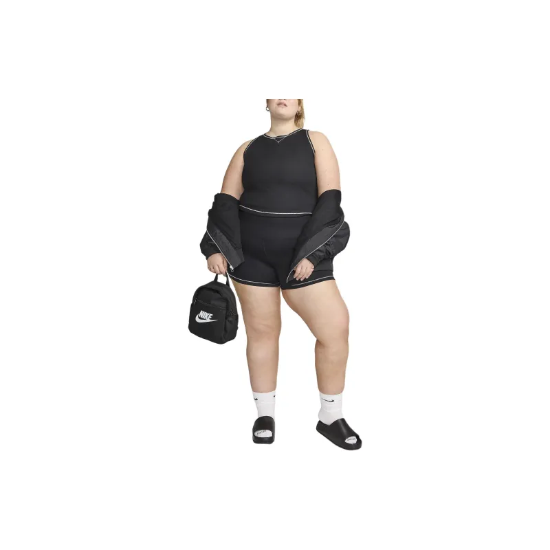 Nike One Rib Women's High-Waisted 5' Biker Shorts Plus Size-2