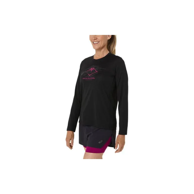 Asics Fujitrail Logo Long Sleeve Top T-Shirt Women's Blackberry-Colored-2