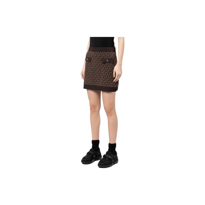MICHAEL KORS Casual Short Skirts Women's Brown-1
