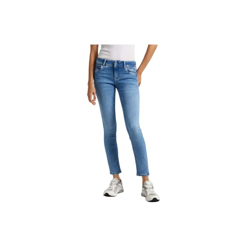 Pepe Jeans Low Rise Slim Fit Jeans New Brooke Jeans Women's Light Blue-4