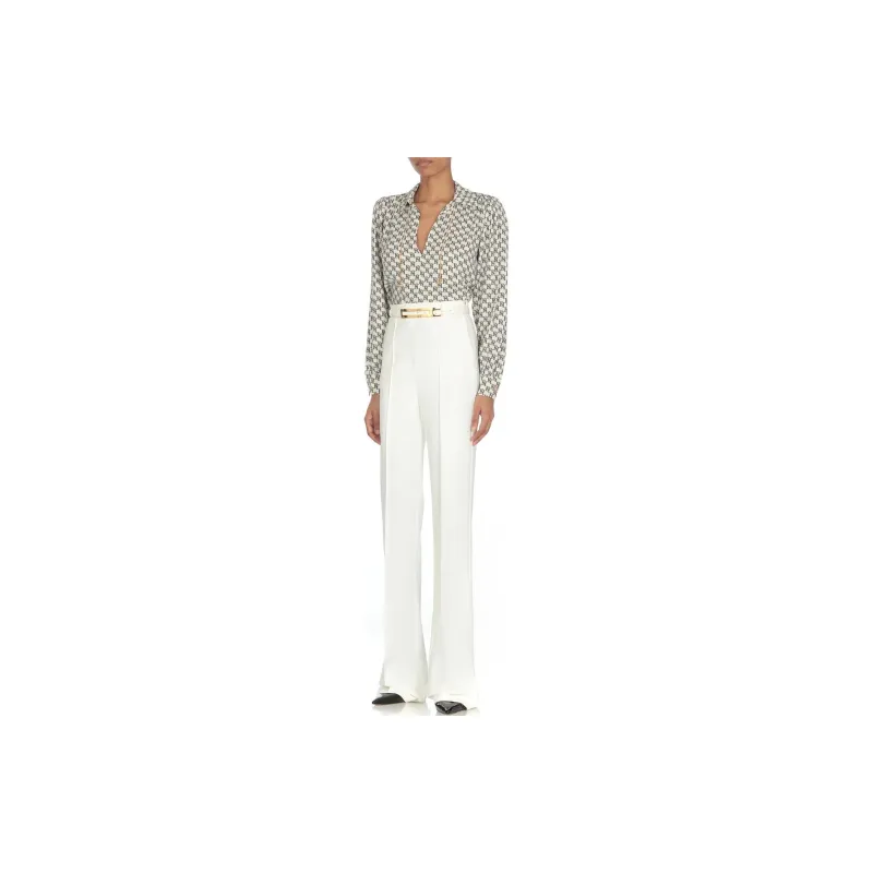 Elisabetta Franchi Belted Straight Trousers-3