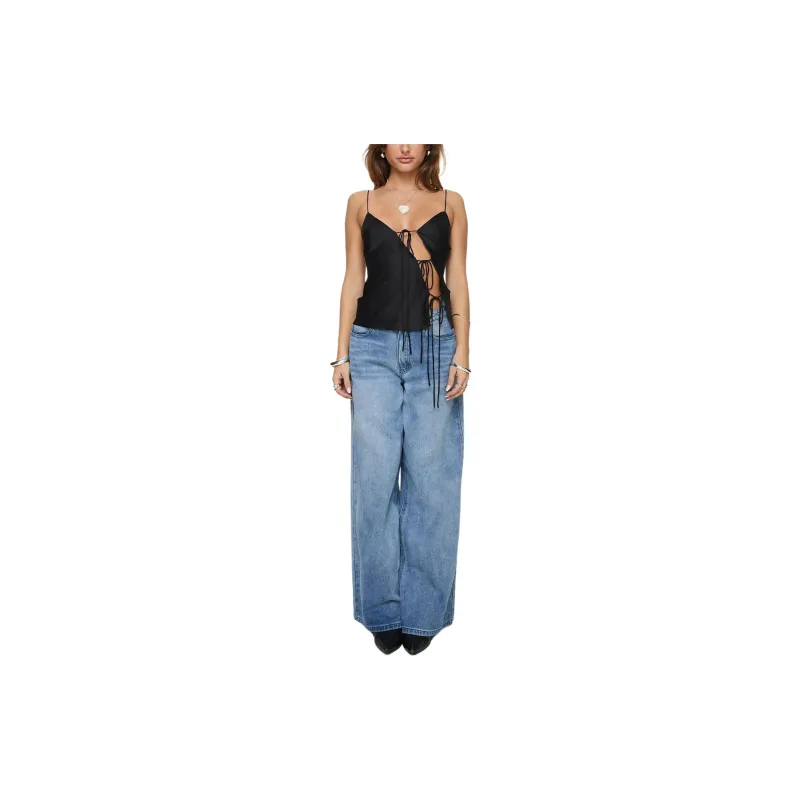 PRINCESS POLLY MARIAH CAMI TOP Camisole Women's BLACK/Black-1