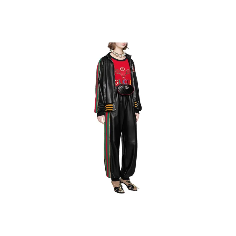 GUCCI SS19 Raglan Sleeve T Shirt Women's Red-1