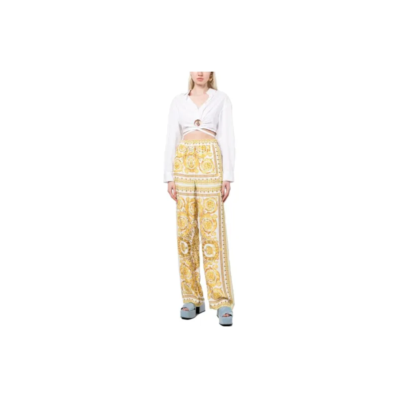 VERSACE Casual Pants Women's Gold-1