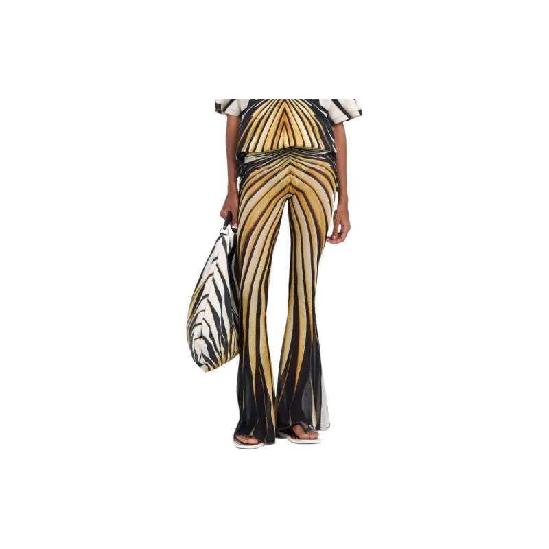 Roberto Cavalli Ray Of Gold Flared Trousers-3