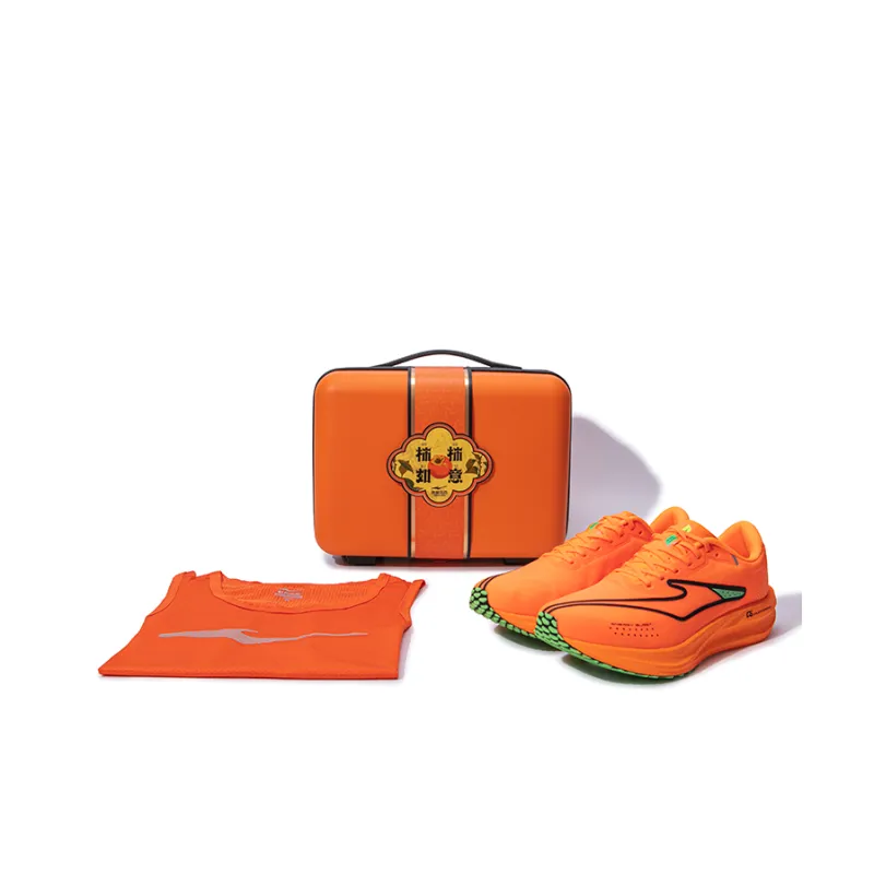 Erke Polar Wind 2.0 Shock Absorbers Rebound Low Top Running Shoes Men's Persimmon Color Scheme Box-1