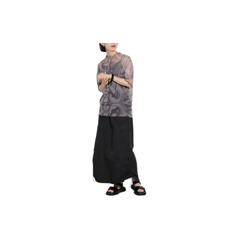 Beams T Shirt Women's Charcoal Gray-2