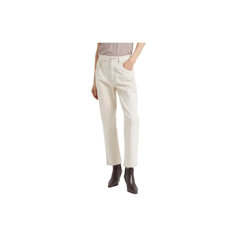 Brunello Cucinelli Logo Patch Cropped Jeans-2