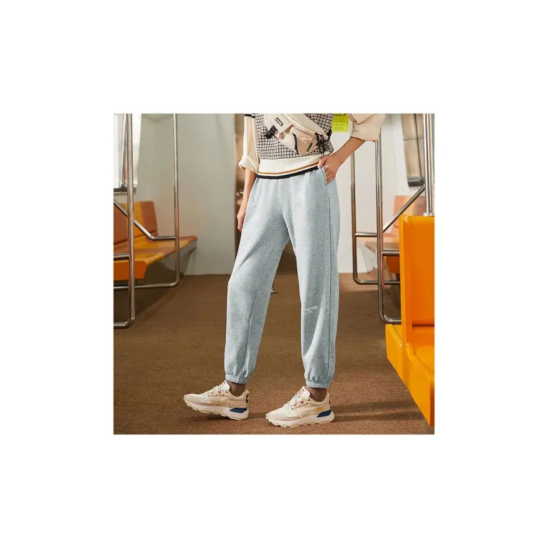 LINING Training Series Knitted Sweatpants Women's Gray-5