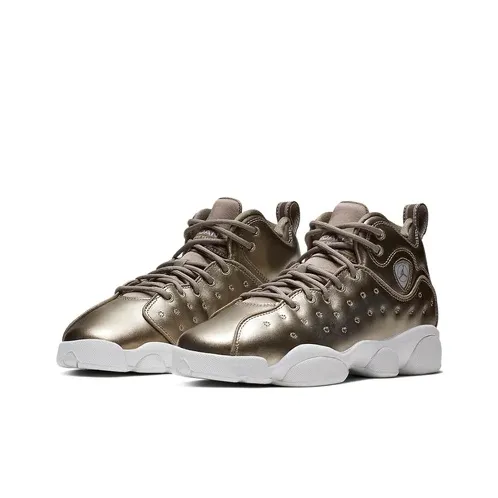 Jordan Jumpman Team II Cushioning, Wear Resistant Low Top Children's Basketball Shoes Gold Teenagers-2