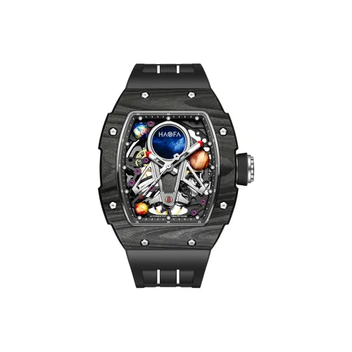 HaofaTourbillon 1971 Automatic Mechanical Movement Watch Men's Watches Black Dial