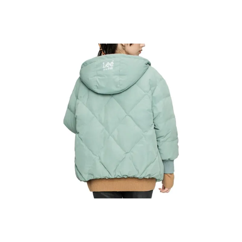 Lee Xline Down Jacket Women's Silver Gray Blue-3