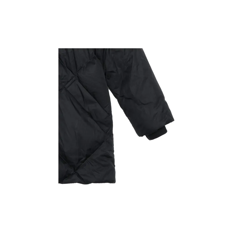 Burberry Diamond Quilted Cotton Gabardine Coat Black-5