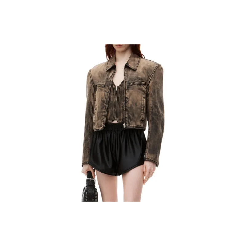 Alexander Wang Logo tag Cotton Track Shorts-2