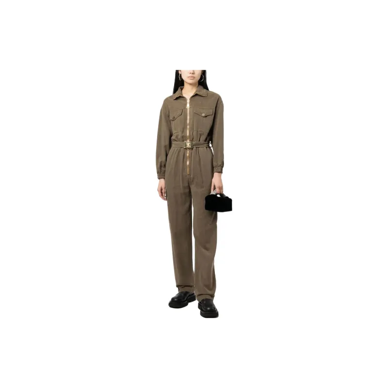 Elisabetta Franchi Logo plaque Belted Jumpsuit-1