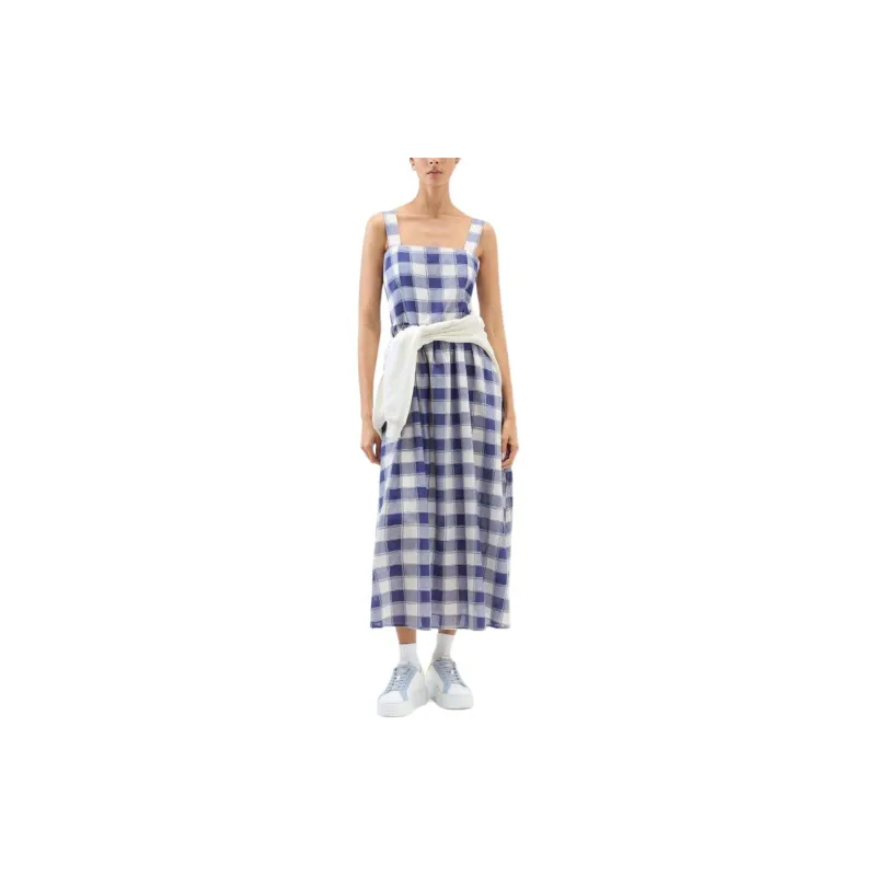 WOOLRICH Check-print Voile Maxi Dress-2