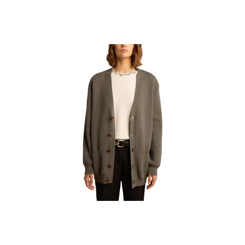 Golden Goose Buttoned V Neck Cardigan-4