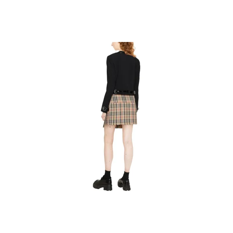 MOSCHINO Cropped Coats Women's Black-2