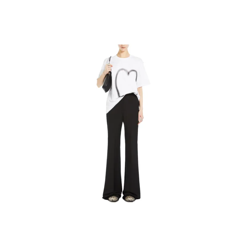 SportMax Heart Printed Crewneck T Shirt-1